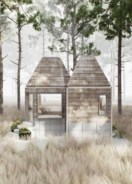 Charred Wooden Shingles and Cross-Laminated Timber Panels Enhance Community-Centric Spaces  