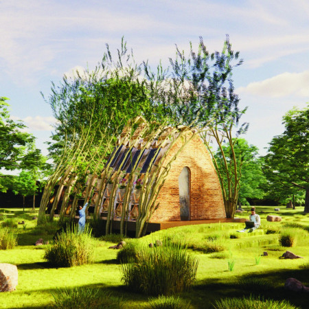 Charred Wooden Shingles and Cross-Laminated Timber Shape a Versatile Community Hub