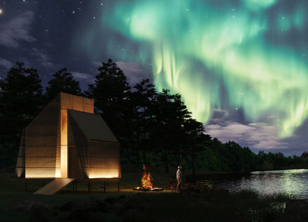 Charred Wooden Shingles and Cross-Laminated Timber Harmonize in a Community-Centric Design  