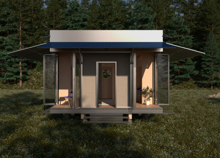 Charred Wooden Shingles and Cross-Laminated Timber Panels Enhance Community Connectivity