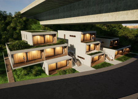 Charred Wooden Shingles and Cross-Laminated Timber Create a Harmonious Urban Living Space