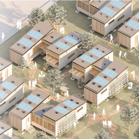 Charred Wooden Shingles and Cross-Laminated Timber Illuminate a Community-Centric Space