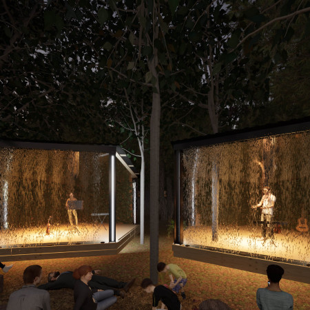 Charred Wooden Shingles and Cross-Laminated Timber Create Flexible Community Spaces  