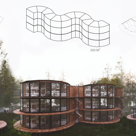 Charred Wooden Shingles and Cross-Laminated Timber Panels Define a Sustainable Community Hub  