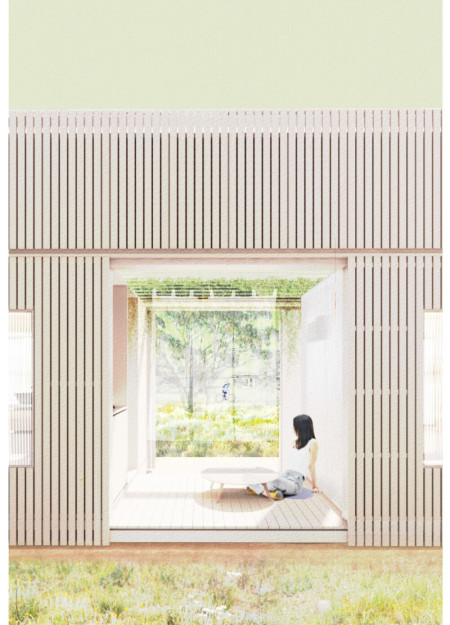 Charred Wooden Shingles and Reclaimed Timber Create Sustainable Living in Suburban Context  