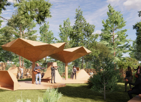Charred Wooden Shingles and Natural Ventilation Define A Multi-Purpose Community Hub