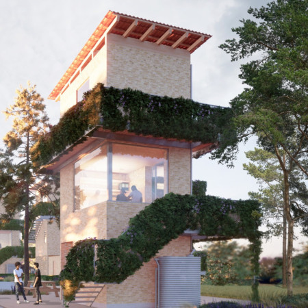 Perforated Brick Walls and Reused Terracotta Tiles Defining Sustainable Compact Living Spaces  