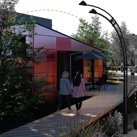 Charred Wooden Shingles and Cross-Laminated Timber Panels Define A Sustainable Community Hub  