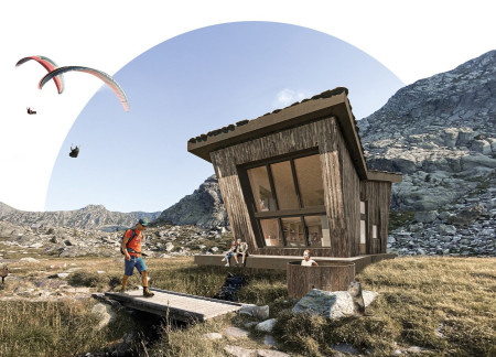 Cross-Laminated Timber Pavilion Embracing Nature With a Living Roof and Sustainable Materials  