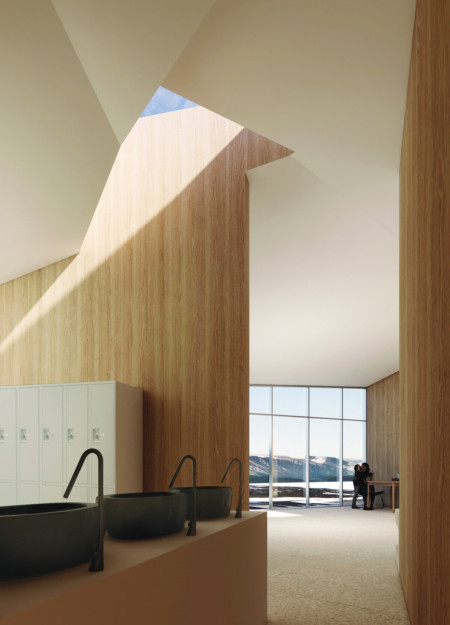Charred Wooden Shingles and Cross-Laminated Timber Define A Sustainable Community Space  