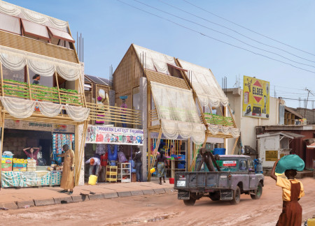 Cross-Laminated Timber Structure With Charred Wooden Shingles Enhancing Community Interaction