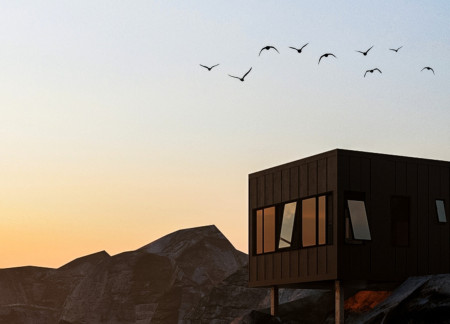 Charred Wooden Shingles and Cross-Laminated Timber Embrace Functionality in Sustainable Living