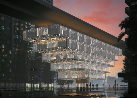 Charred Wooden Shingles and Cross-Laminated Timber Panels Create a Dynamic Community Hub  