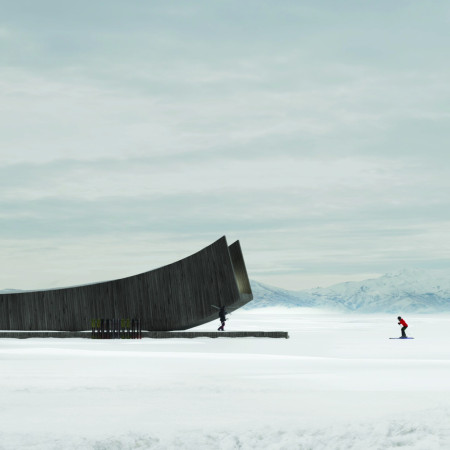 Charred Wooden Shingles and Glazed Facades Enrich a Community-Centric Space