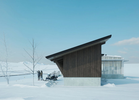 Charred Wooden Shingles and Cross-Laminated Timber Form a Ski Cabin Integrated with the Mývatn Landscape