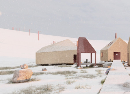 Charred Wooden Shingles and Daylighting in a Multi-Use Community Hub  