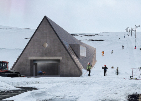 Charred Wooden Shingles and Cross-Laminated Timber Panels Shape a Sustainable Community Hub 