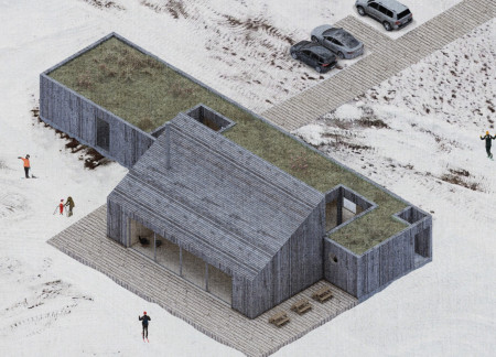 Charred Wooden Shingles and Cross-Laminated Timber Panels Create a Dynamic Community Hub