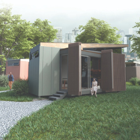 Charred Wooden Shingles and Green Roofs Enhance Sustainable Community Living
