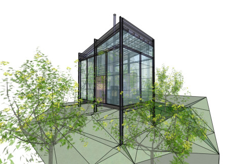 Ecologically Integrated Green Roof With Steel Framework and Sustainable Glass Facades