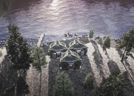 Cross-Laminated Timber and Charred Shingles Define Multifunctional Community Spaces