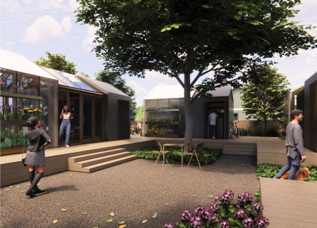 Charred Wooden Shingles and Cross-Laminated Timber Panels Shape a Multi-Purpose Community Hub  