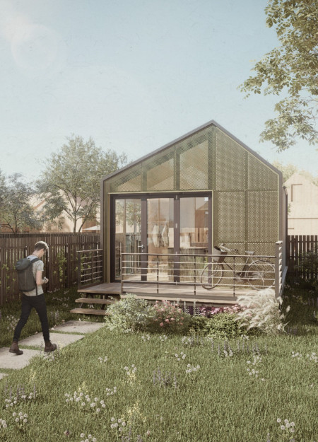 Charred Wooden Shingles and Biophilic Elements in a Versatile Community Hub
