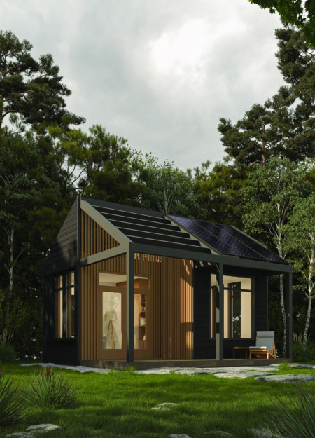 Charred Wooden Shingles and Triple-Glazed Glass Defining A Sustainable Community Hub  