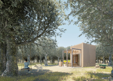 Charred Wooden Shingles and Green Roofs Define A Mixed-Use Urban Community Space