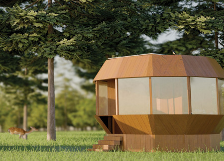Biomimetic Design Featuring QuadroCore Panels and Recycled Materials for Sustainable Living
