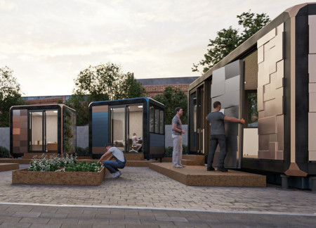Charred Wooden Shingles and Steel Beams Shape An Engaging Community Hub  