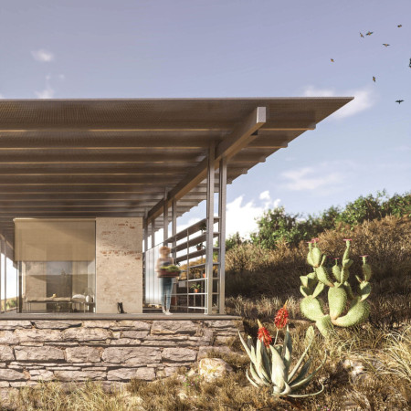 Charred Wooden Shingles and Green Roofs in a Modern Community Hub
