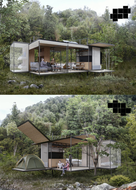 Charred Wooden Shingles and Cross-Laminated Timber Panels Define A Community-Centric Space  
