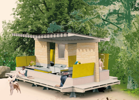 Charred Wooden Shingles and Composite Panels Enhance Community Integration in Sustainable Urban Space