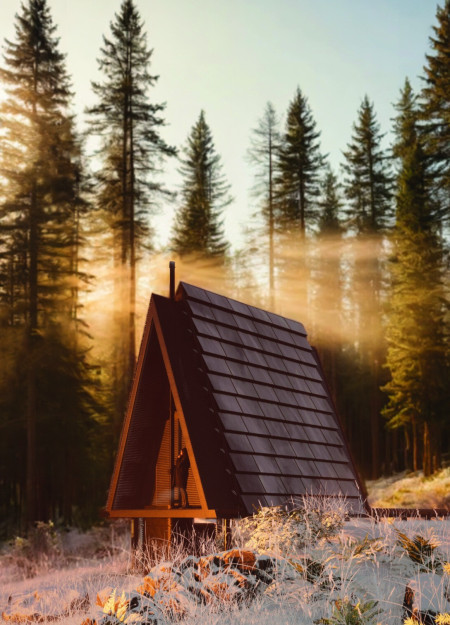Charred Wooden Shingles and Cross-Laminated Timber Form a Versatile Mixed-Use Space