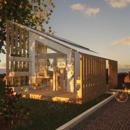 Charred Wooden Shingles and Expansive Glass Facades in a Community-Centric Space  