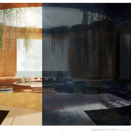 Rammed Earth Walls and Ironwood Framework Harmonize with Cascading Water Features in a Coastal Residence  