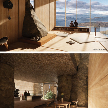 Charred Wooden Shingles and Glazed Facades Blend with Natural Light in Sustainable Community Space
