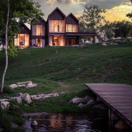 Charred Wooden Shingles and Natural Light in a Community-Centric Space