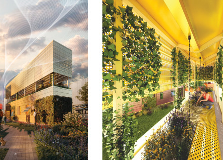 Charred Wooden Shingles and Cross-Laminated Timber Create Multifunctional Urban Spaces
