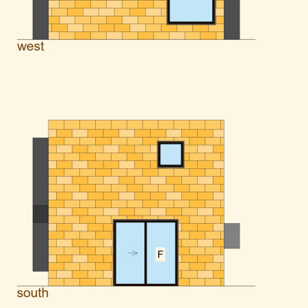 Natural Stone Cladding and Concrete Frame in Compact Affordable Housing Design  