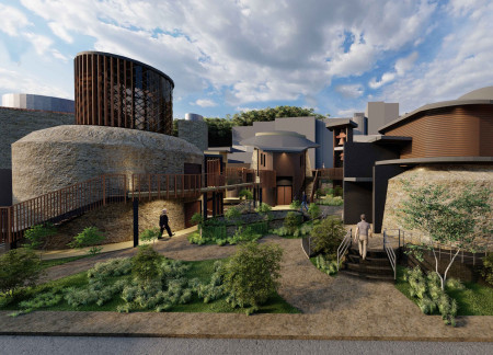 Charred Wooden Shingles and Cross-Laminated Timber Panels Create a Sustainable Community Hub