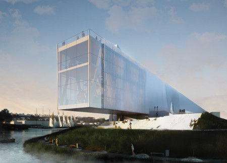 Emphasizing Cross-Laminated Timber Panels and Charred Wooden Shingles in a New Community Hub  