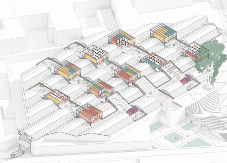 Charred Wooden Shingles and Cross-Laminated Timber Panels in a Versatile Community Center