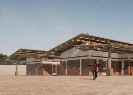 Charred Wooden Shingles and Cross-Laminated Timber Form a Community-Centric Gathering Space