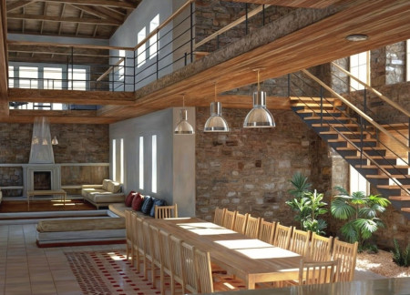 Charred Wooden Shingles and Local Stone Shape A Sustainable Wellness Retreat