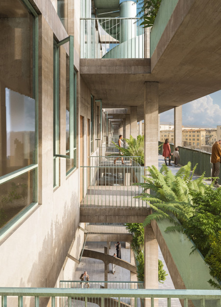 Charred Wooden Shingles and Cross-Laminated Timber Panels Define a Community-Focused Space