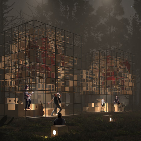 Charred Wooden Shingles and Cross-Laminated Timber Define A Community-Focused Gathering Space