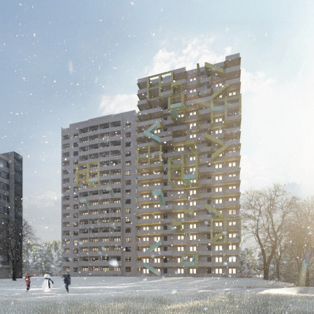 Charred Wooden Shingles and Natural Ventilation in a Community-Centric Space