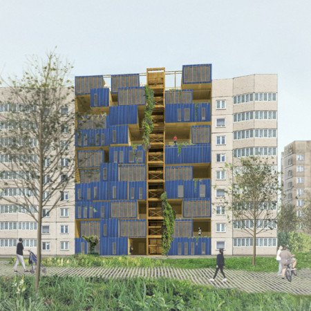 Charred Wooden Shingles and Cross-Laminated Timber Define Eco-Friendly Community Spaces  